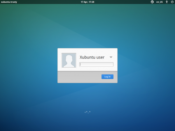Xubuntu 14.04: Login screen