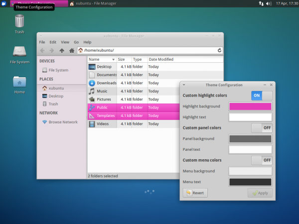 Xubuntu 14.04: Theme configuration and Thunar