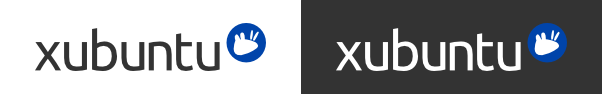Xubuntu logo, 2012 version. Light and dark background versions.