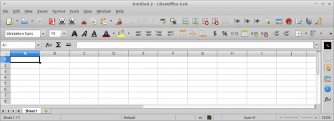 open libreoffice calc